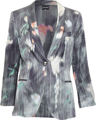 Giorgio Armani silk watercolor abstract blazer