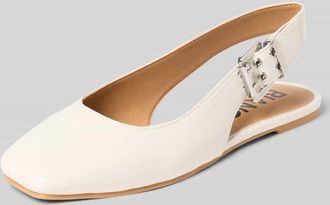 Bianco Slingback-Ballerinas mit Dornschlie&szlig;e in Offwhite, Gr&ouml;&szlig;e 36