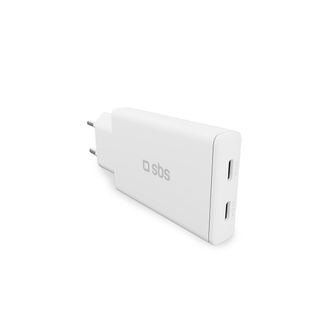 SBS Cargador De Red Universal Sbs Gan Pd 67w 2x Usb-c Extra Delgado 1 Unidad