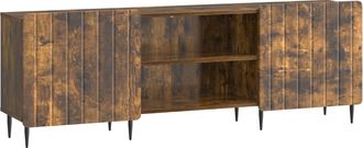vidaXL Mueble De Tv Roble Ahumado 150 X 31 X 52 Cm Vidaxl