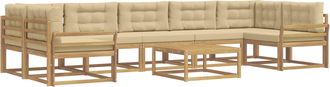 vidaXL Conjunto De Sof&aacute;s De Exterior 6 Uds. Y Beige Vidaxl