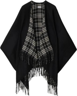Burberry Stijlvolle Jassen voor Mannen en Vrouwen - Dames - Ponchos - Zwart - ONE Size - Jassen