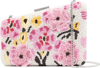 Staud Carla clutch met kralen - Beige