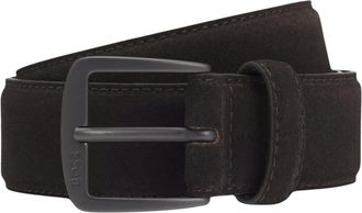 HUGO BOSS Syhr Su&egrave;de Riem - Heren - Accessoires - Bruin - Maat: 110 CM Su&egrave;de