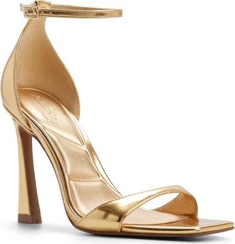 Aldo Evvie Ankle Strap Sandal in Gold at Nordstrom, Size 6.5