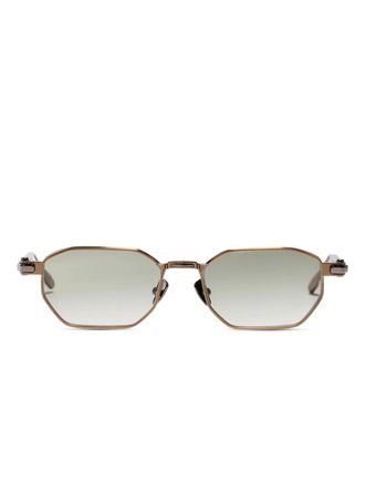 John Dalia Axel geometric-frame sunglasses - Brown