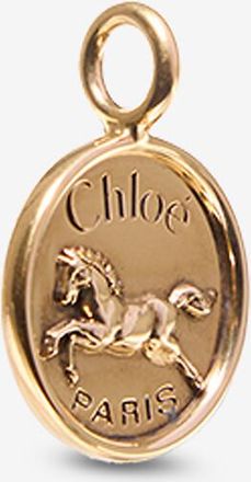 Chloé Goldener Charm Alphabet Coin Horse