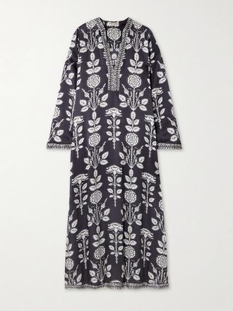 Emporio Sirenuse Caftano In Voile Di Seta Stampato Jenna - Multicolore