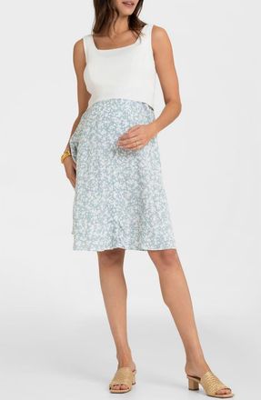 Seraphine Sleeveless Maternity/Nursing Dress in Sage at Nordstrom, Size 6