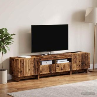 vidaXL Vidaxl Mobile Tv Led A 3 Pezzi Ede Legno Antico Legno Ingegnerizzato