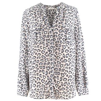 Joie Leopard Print Blouse Size S