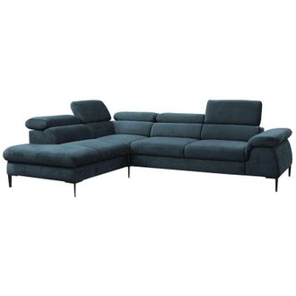 Vente-Unique Pascal Morabito - Divano letto angolare in Tessuto Blu - Angolo a sinistra - sepina di