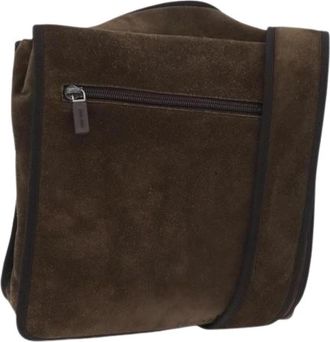 Miu Miu Pre-owned Suede Shoulder Bag - Dames - Vintage Schoudertas - Bruin - ONE Size - Su&egrave;de - Vintage