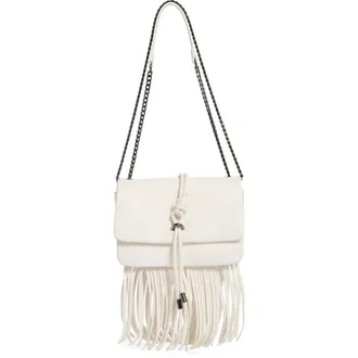 Steve Madden Zarina Fringe Crossbody Bag in Ivory at Nordstrom Rack