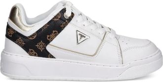 Guess Co logo-plaque panelled sneakers - women - Polyurethane - 40 - White