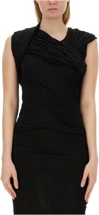 Rick Owens Harness T - Dames - Tops zonder mouwen - Zwart - L - Katoen - Tops