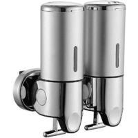 OEM Dispensador De Jab&oacute;n De Doble Cabezal Zvd, De Montaje En Pared, Dispensador De Loci&oacute;n Manual Doble, Dispensador De Desinfectante De Acero Inoxidable D