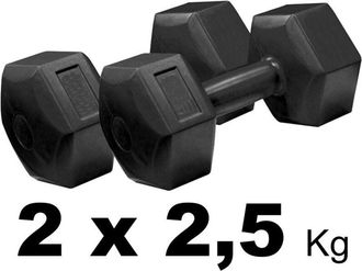 Trade Shop Par De Mancuernas De Vinilo 2.5kg Cada Una Mancuernas Gimnasia Fitness Deportes