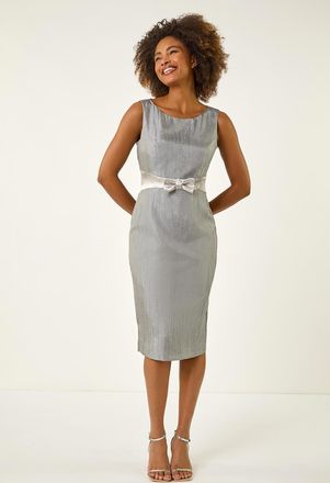 Roman Bow Front Shift Dress