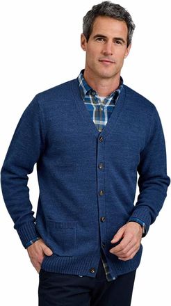 Tootal Mens Chunky Knit Wool Blend Cardigan Classic Button Up Style Navy 3XL