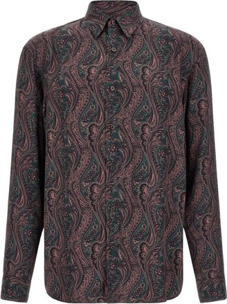 Dries Van Noten Overhemden, Heren, Veelkleurig, XL, Caper Shirt