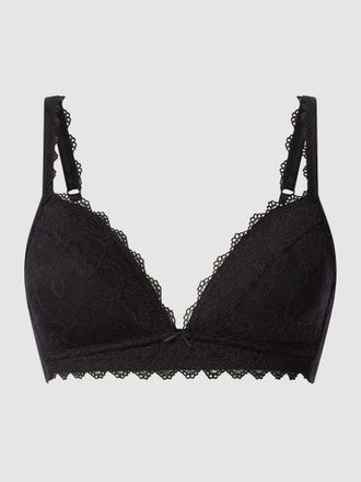 Mey Mey Soft-BH mit Spitzenbesatz in Black, Größe 70A