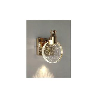 Neige Snow-Crystal Wall Sconce, Luxury Nordic Style Indoor Wall Light, Creative Round Wall Lamp for Bedroom, Bedside, Living Room, Bathroom, Dresser