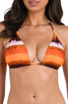 La Blanca Horizon Halter Bikini Top in Sunset at Nordstrom Rack, Size 16