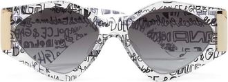 Dolce & Gabbana Zonnebril met geometrisch montuur - Wit
