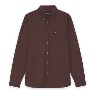 Lyle & Scott LS Geweven Overhemden Plain Oxford Overhemd - Heren - Casual Overhemden - Bruin - S - Overhemden