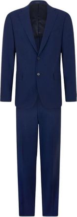 Brooks Brothers Superfijn Maagdelijk Wollen Pak - Heren - Business pakken - Blauw - S - Wol - Kostuums