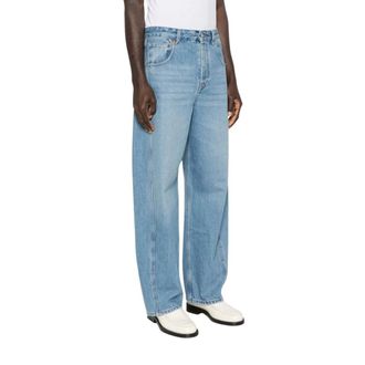 Jacquemus Loose-fit Jeans, male, Blue, Size: W31 Le De-Nimes Mirada Denim Jeans