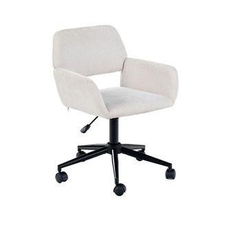 Urban Meuble Silla de oficina de tela beige con reposabrazos