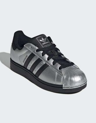 adidas Originals Superstar II - Scarpe color argento metallizzato/nero core