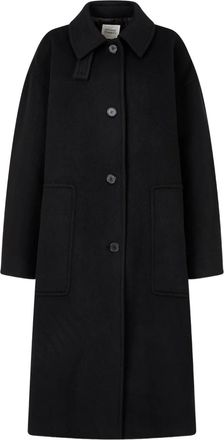 STUDIO TOMBOY single-breasted felted coat - Black