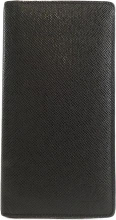 Louis Vuitton Black Leather Long Bill Wallet (Bi-Fold) (Pre-Owned)