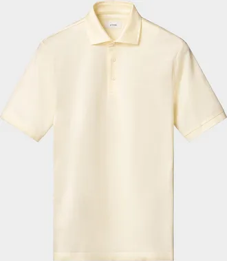 Eton Men & apos;s Knitted Cotton Polo Shirt
