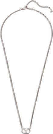 Valentino Garavani VLogo Ketting - Heren - Kettingen - Grijs - ONE Size - Accessoires