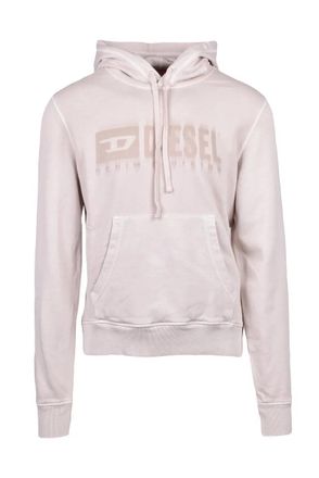 Diesel Beige Cotton Mens Hoodie