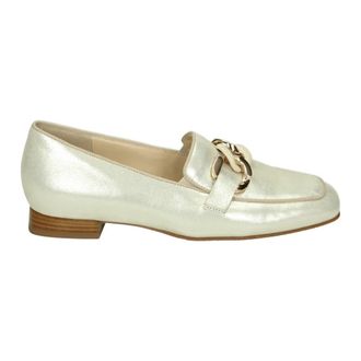 Hassia Bronzen Instappers met Uitneembaar Voetbed - Dames - Loafers - Grijs - 40 1/2 EU - Leer - Schoenen