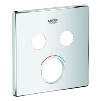 GROHE Roset&oacute;n 46995 Cuadrado Para Mezclador Con 2 V&aacute;lvulas De Cierre Cromo, 46995000