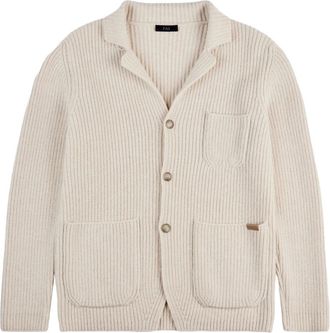 Fay Costa Perlata F7 Sweater - Heren - Vesten - Beige - XL - Wol - Truien & Vesten