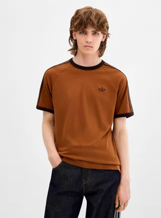 adidas Mens 3-stripe ringer T-shirt