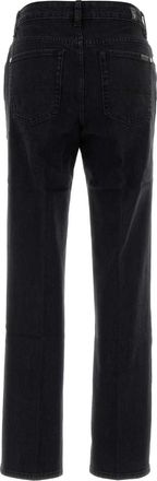 7 For All Mankind Womens Slate Stretch Denim Jeans Nero Exterior: Cotton Elastane