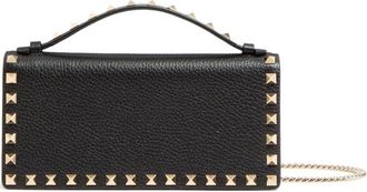 Valentino Rockstud Spike Schoudertas - Dames - Tassen - Zwart - Maat: ONE Size Leer