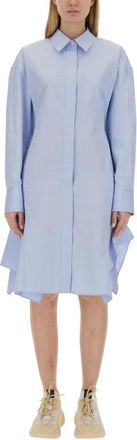 Stella McCartney Overhemdjurk - Dames - Shirt Kleedjes - Blauw - S - Katoen - Kleedjes