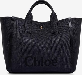 Chlo&eacute; Flecht-Shopper mit Leder Carry Medium