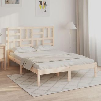 vidaXL Estructura De Cama De Matrimonio Madera Maciza 135x190 Cm Vidaxl