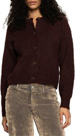 Sanctuary Boucl&eacute; Cardigan in Dark Crimson Red at Nordstrom Rack, Size X-Small