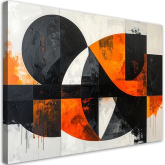 Feeby Impresi&oacute;n De Imagen, C&iacute;rculos Abstractos Formas Naranjas, 120x80